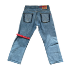 Levi's 501 medium wash cut hem WWJD jeans - ALTAMAR.LIFE