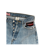 Levi's 501 medium wash cut hem WWJD jeans - ALTAMAR.LIFE