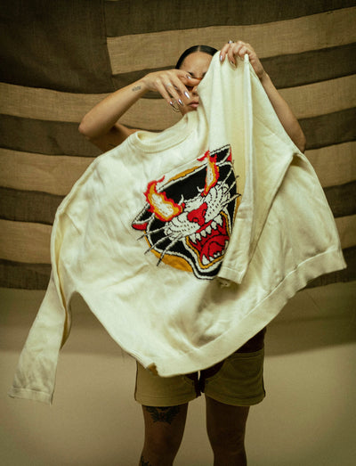 “Flaming Panther” Knit Sweater - ALTAMAR
