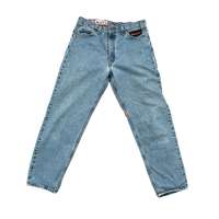 Levi's 501 medium wash cut hem WWJD jeans - ALTAMAR.LIFE